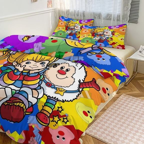 Rainbow Brite 3-Piece Bedding Set Duvet Cover Pillow Shams Soft Pillowcases Quilts Covers