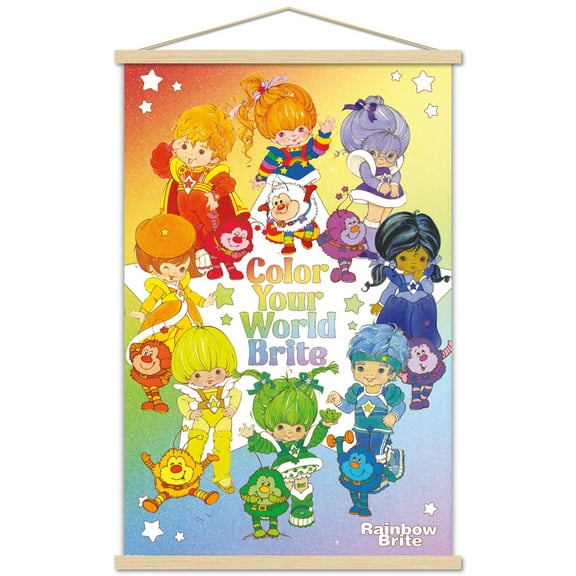 Rainbow Brite - Color Your World Brite Wall Poster with Magnetic Frame, 22.375" x 34"