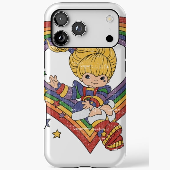 Rainbow Brite Cute Girl Heart 80s Cartoon Retro Art iPhone Case 17 through 11 Pro Max