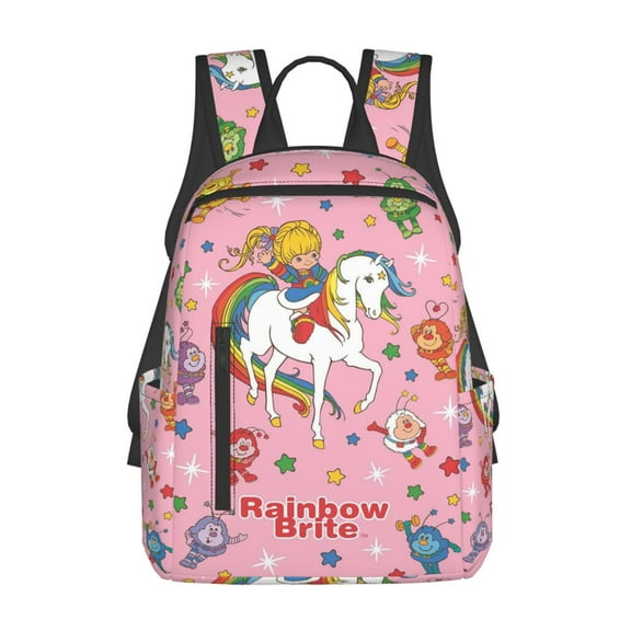 Rainbow Brite Lightweight Backpack Daypack Casual Shoulder Bags Travel Hiking Camping