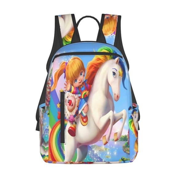 Rainbow Brite Lightweight Backpack Daypack Casual Shoulder Bags Travel Hiking Camping