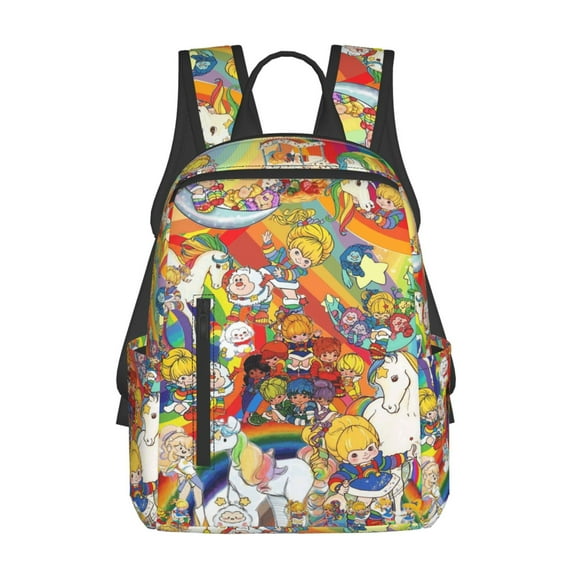 Rainbow Brite Lightweight Backpack Daypack Casual Shoulder Bags Travel Hiking Camping