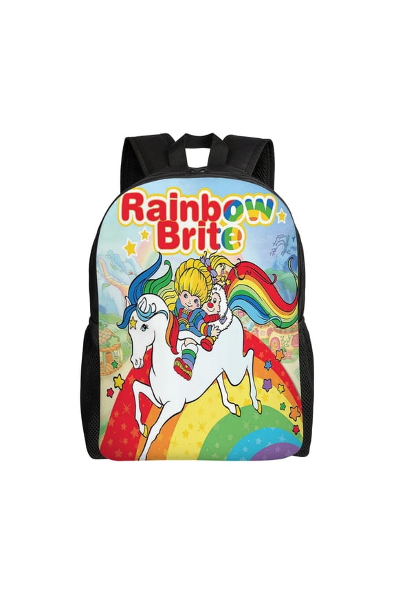 Rainbow Brite Lightweight Backpack Daypack Large Capacity Backpacks Adjustable Shoulder Straps Bags Travel Hiking