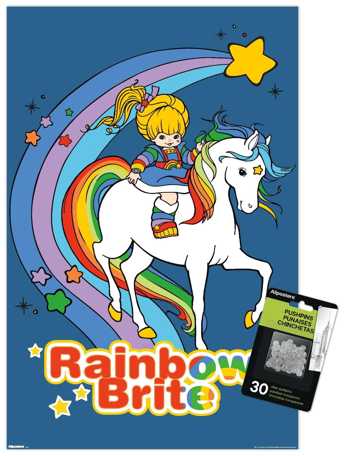 Rainbow Brite - Rainbow Bright & Starlite Wall Poster with Push 