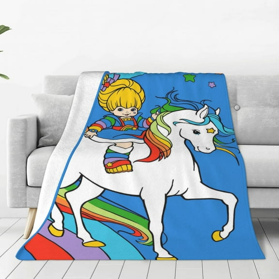 Rainbow Brite Ultra-Soft Micro Fleece Blanket Cozy Blanket Thick Warm Plush Throw Blanket Sofa Cushion