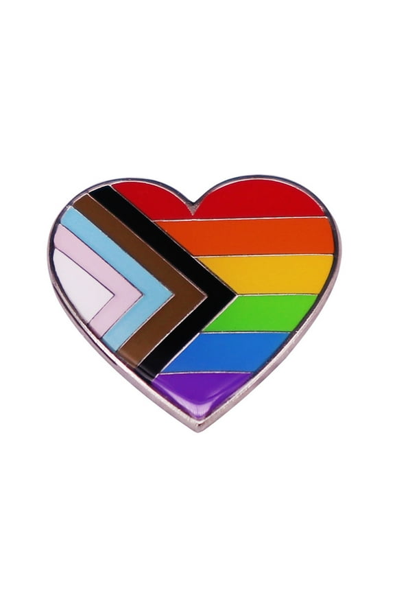 Rainbow Brooch Pins Heart Pride Pin for Cloth Bag Backpack Hat Decor LGBT Progress Pride Flag Lapel Pin Festival Badge