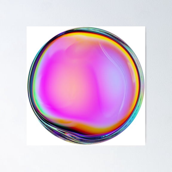 Rainbow Bubble Poster- Unframed Poster | Wall Art | Perfect For Home Decor & Gifts, 8x12