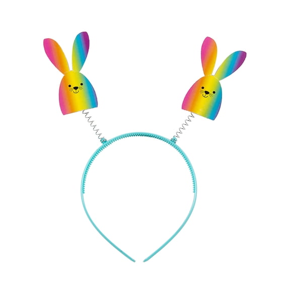 Rainbow Bunny Head Boppers - 12 Pieces
