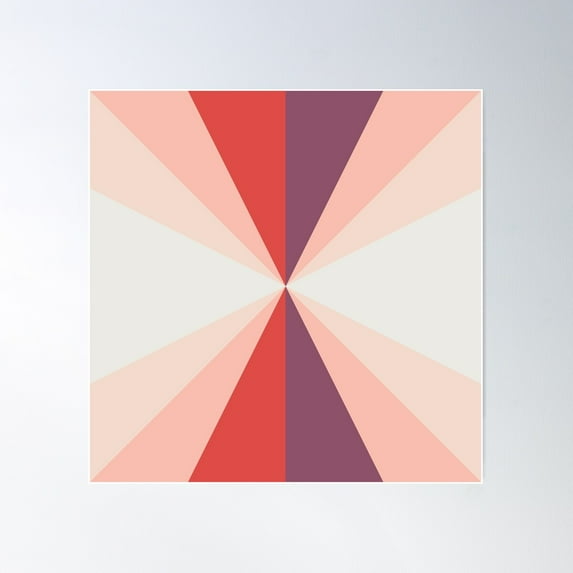 Rainbow Burst Poster Wall Art, Modern Wall Decor For Living Room Bedroom, 16x16 UNFRAMED
