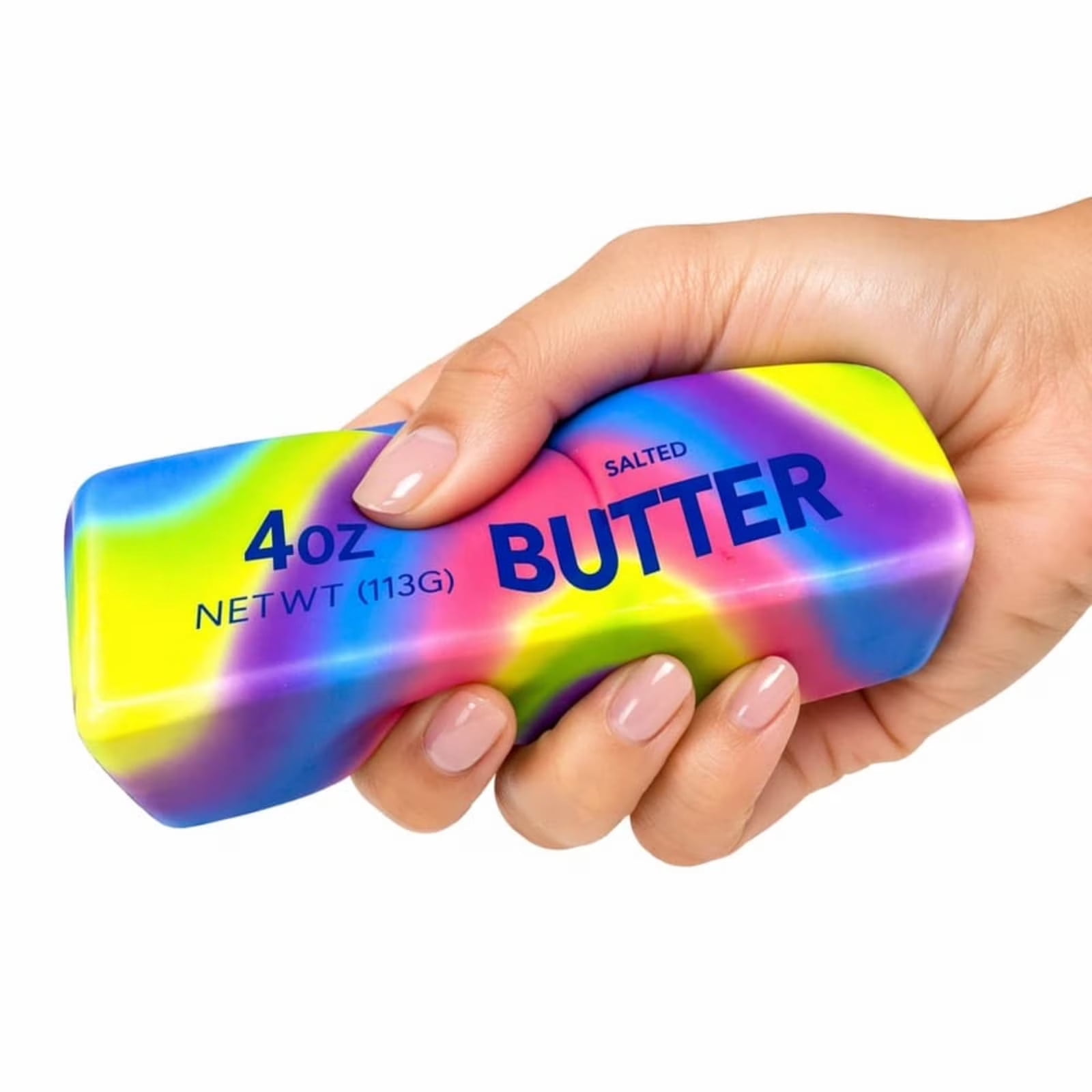 Rainbow Butter Squishy Toys, Slow Rise Squishy Butter Squeeze Toys, Butter Stick Squishies Stress Balls Goodie Bag Fillers 5.3"