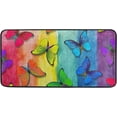 thumbnail image 1 of Rainbow Butterflies Kitchen Rug Door Mat Bath Rug Home Decor Floor Mat Non-Slip Carpet for Kitchen Living Bedroom 39 x 20 Inch, 1 of 6