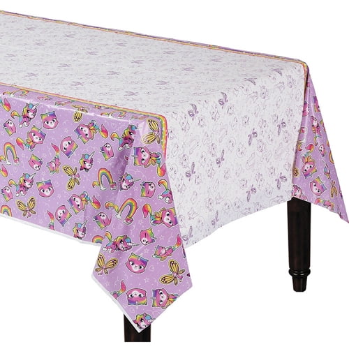 VARIOUS Rainbow Butterfly Unicorn Kitty Birthday Party Decoration Plastic Tablecover