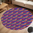 thumbnail image 1 of Rainbow Camo Round Carpet Living Room Bedroom Home Decoration Coffee Table Mat Lounge Rug Chair Mats, 1 of 5