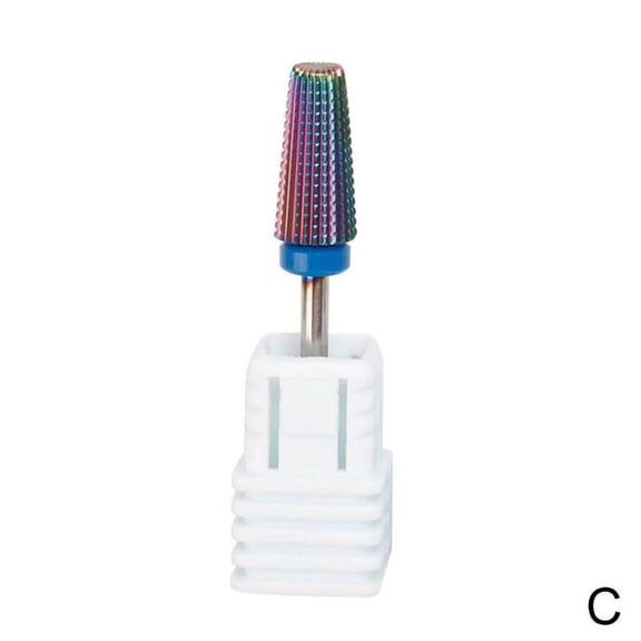 Rainbow Carbide 5 In 1 Nail Drill Bit Milling Cutter For Manicure 3/32" Shank Nail File Remove Gel Polish Nail Art Tool