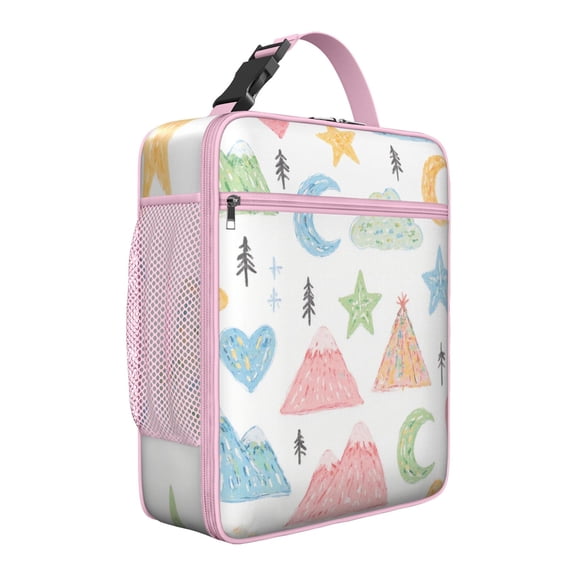 Rainbow Cartoon Lunch Box Insulated Lunch Bag Box Women Men Reusable Cute Small Bento Lunch Box Containers for Commuters Cooler Tote Bag Lunchbox for Office School Picnic
