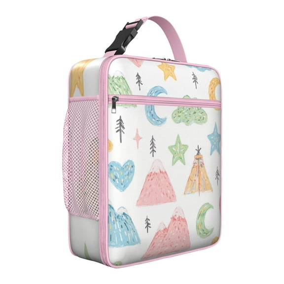 Rainbow Cartoon Lunch Box Insulated Lunch Bag Box Women Men Reusable Cute Small Bento Lunch Box Containers for Students Cooler Tote Bag Lunchbox for Office School Picnic