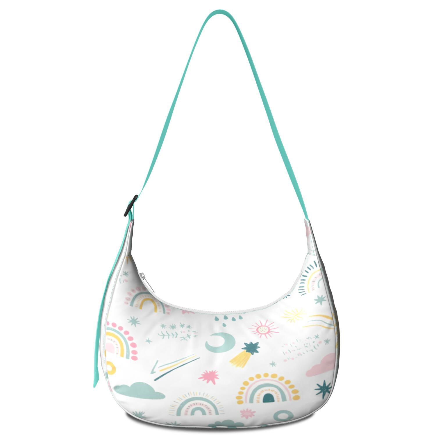 Rainbow Cartoon Sling Bag Lightweight Bag for Travel Vacation Shopping Hiking Cycling Gym