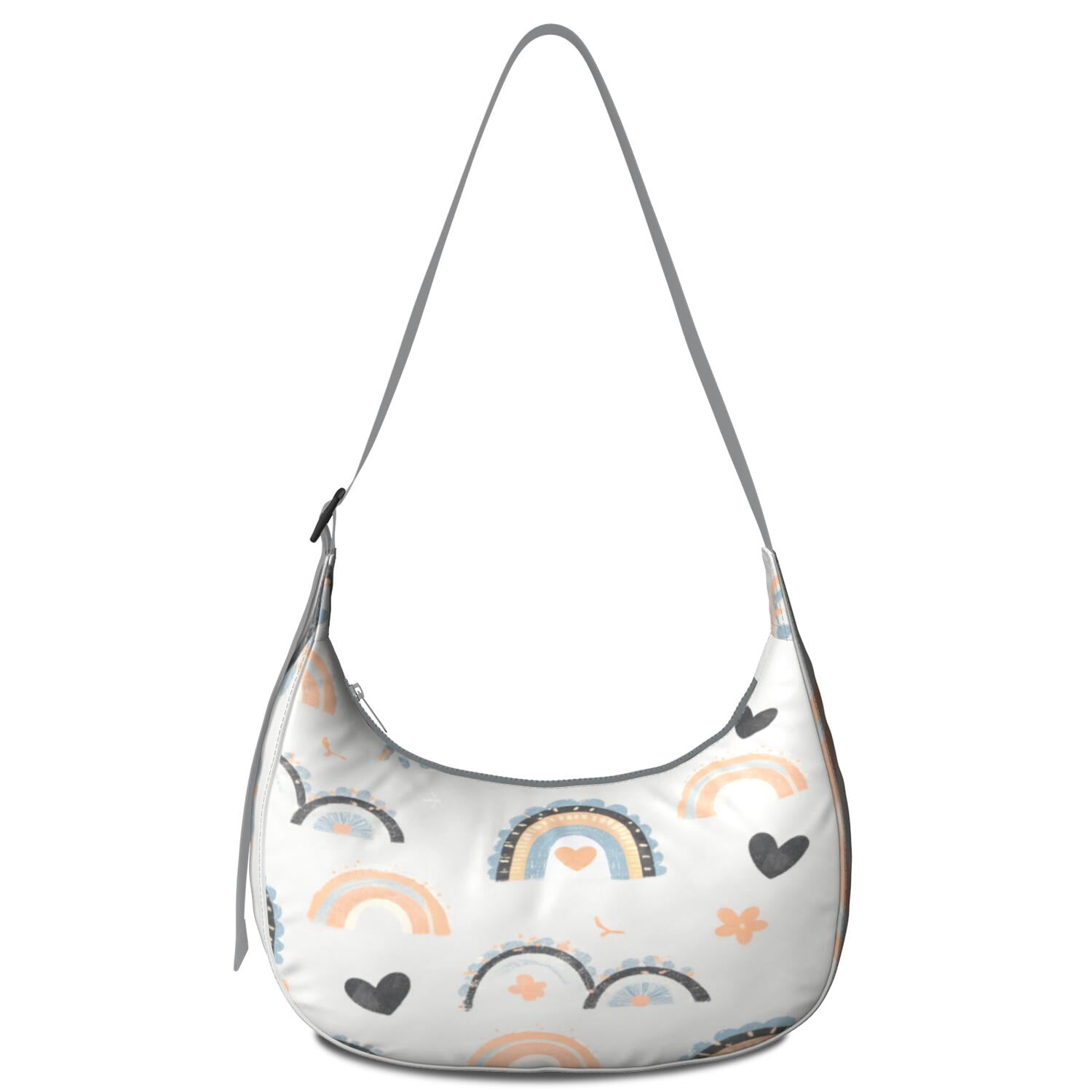 Rainbow Cartoon Sling Bag Nylon Bag for Travel Vacation Shopping Hiking Cycling Gym