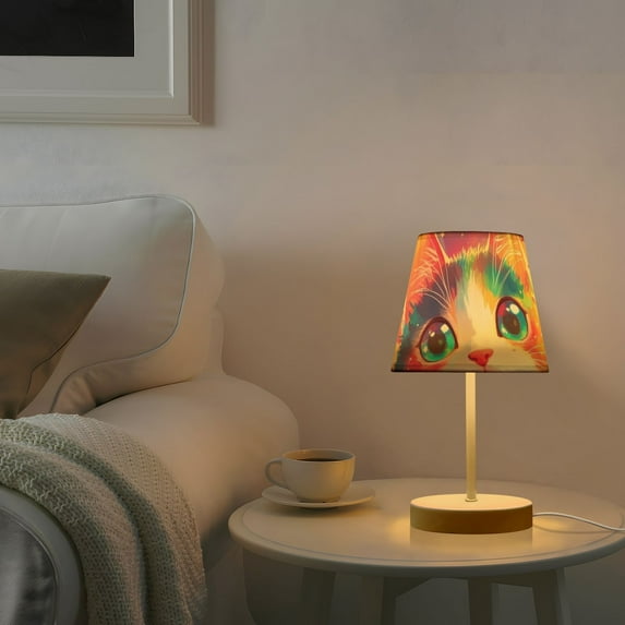 Rainbow Cat Clouds Desk Lamp 3 Color Modes LED Table Lamp Nightstand Reading Light for Bedroom Living Room