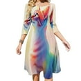 thumbnail image 1 of Rainbow Cat Dress Summer Dresses Woman Street Style Big Size Casual Dress, 1 of 9