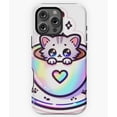 thumbnail image 1 of Rainbow Cat Mug Coffee Sticker M2818 Phone Case for iPhone 17 16 15 14 13 12 11 Pro Max, 1 of 2