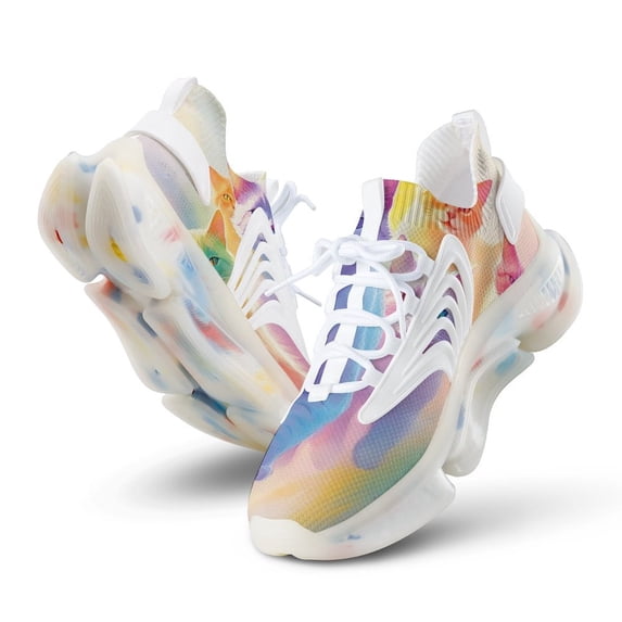 Rainbow Cats Walking Shoes for Men Woman Lightweight Tennis Fashion Elastic Sports Shoes Cushion Basketball Shoes