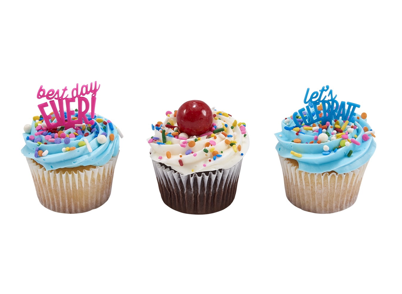 Rainbow Celebration Cupcakes