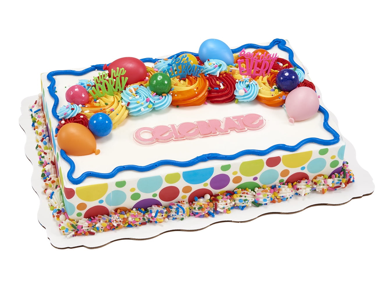 Rainbow Celebration Sheet Cake