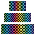 thumbnail image 1 of Rainbow Checkered Pattern Kitchen Rugs Sets Of 3,Kitchen Runner Rugs Non Skid Washable,Decorative Kitchen Floor Mats for Kitchen,Sink,Laundry,17"x30"+ 17"x47" + 17"x59", 1 of 6