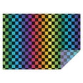thumbnail image 1 of Rainbow Checkered Pattern Rectangle Tablecloth 60"x84",Waterproof Polyester Rectangle Table Cloth, Wipeable Spillproof Polyester Tablecloth for Dining, Camping, Indoor and Outdoor, 1 of 5