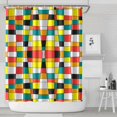 thumbnail image 1 of Rainbow Checkered Pattern Shower Curtain 72"x84" ,Bathroom Decorative Shower Curtains Set with 12 Hooks,Modern Waterproof Washable Shower Curtain, 1 of 6