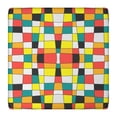 thumbnail image 1 of Rainbow Checkered Pattern Square Fitted Tablecloth with Elastic Edge,Square Table Cover,Washable Elastic Table Cover for Home Kitchen Party Decor 36"x36", 1 of 6