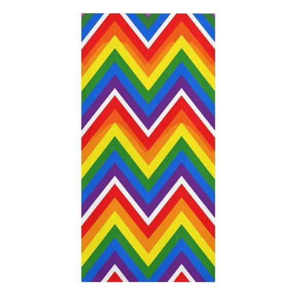 Rainbow Chevron Zigzag Pattern Microfiber Beach Towel Absorbent Compact Towels for Swimming Pool Beach Travel Things for Vacation Essentials Adult Gift,61.4×30.3Inch