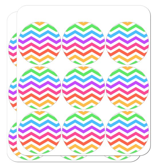 Rainbow Chevrons Zigzag Pattern Planner Calendar Scrapbooking Crafting Stickers