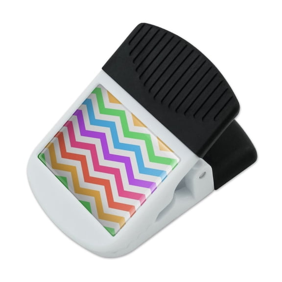 Rainbow Chevrons Zigzag Pattern Refrigerator Fridge Magnet Magnetic Hanging Hook Note Snack Clip