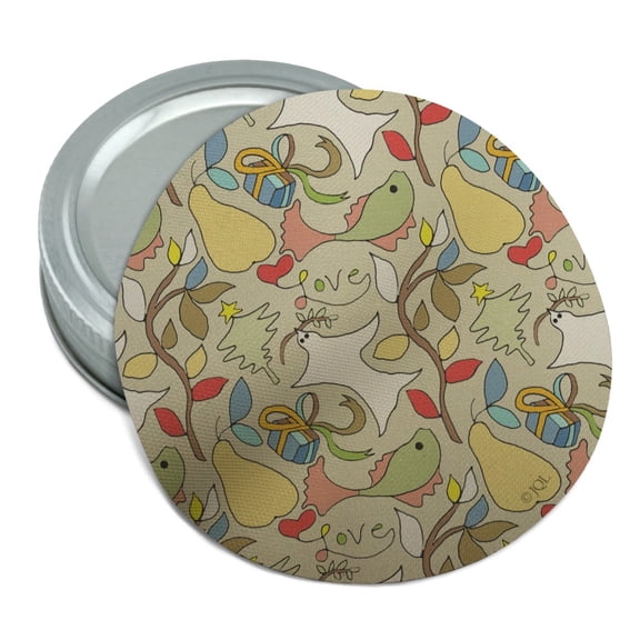 Rainbow Christmas Love Pattern Round Rubber Non-Slip Jar Gripper Lid Opener