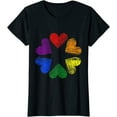 thumbnail image 1 of Rainbow Circle Of Hearts Love Pride LGBT Short Seelve T-Shirt, 1 of 3