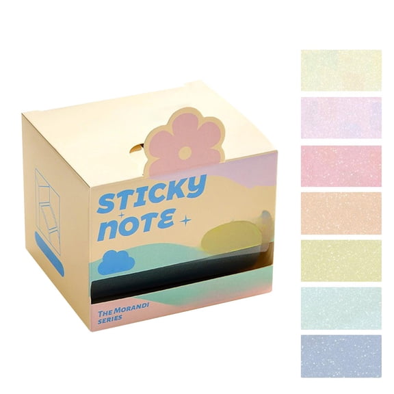 Rainbow Clear Sticky Note Roll, Pull-Out Transparent Self-Adhesive Memo Pad, Waterproof Scenery Notepads, Cute Student Back-to-School Gift(B)