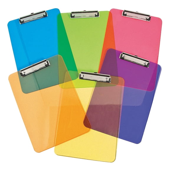 Rainbow Clipboards - Stationery - 6 Pieces
