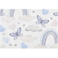 thumbnail image 1 of Rainbow Cloud Butterfly Bathroom Rug Rectangular Bath Mat Non Slip Bath Rugs Absorbent Shaggy Bathmats for Sink Shower 16" x 24" Home Decor, 1 of 7