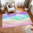 thumbnail image 1 of Rainbow Clouds Background Soft Large Area Rugs Washable Rug With Non-Slip Backing Carpet For Living Room Bedroom Kitchen, 1 of 6