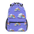 thumbnail image 1 of Rainbow Clouds Pattern Stylish Large Backpack 15L Self-Standing Durable Twill for School, Office and Travel Use, 1 of 9