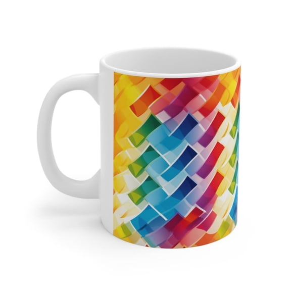 Rainbow Coffee Mug, Rainbow Tea Cup, Abstract Tea Cup, Abstract Rainbow Coffee Mug, Colorful Coffee Mug, Gift Him, Gift Her.