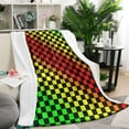thumbnail image 1 of Rainbow Color Checkered Pattern Blanket,Comfortable Soft Flannel Throw Blanket,All Season,Warm Lightweight Blankets for Sofa Bed Couch Living Room Chair,50"x60", 1 of 4