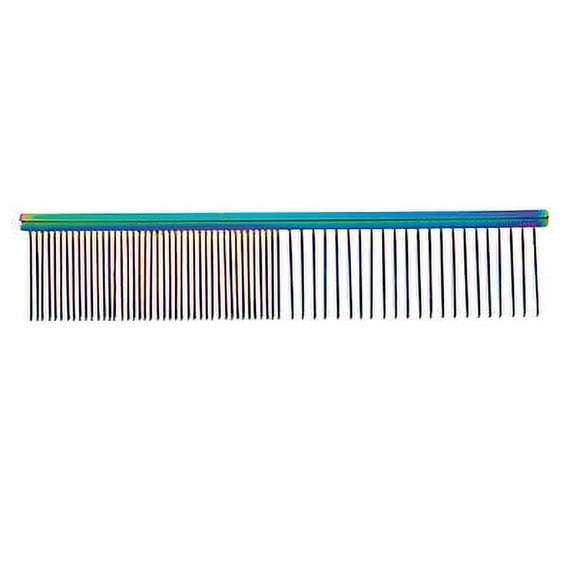 Rainbow Color Greyhound Combs for Dog Grooming Tools 3 Size Sets Available Too (Rainbow Face & Finishing)
