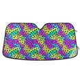 thumbnail image 1 of Rainbow Color Leopard Car Windshield Sun Shade Foldable Car Front Window Visor Heat and UV Protection 55x27.6, 1 of 8