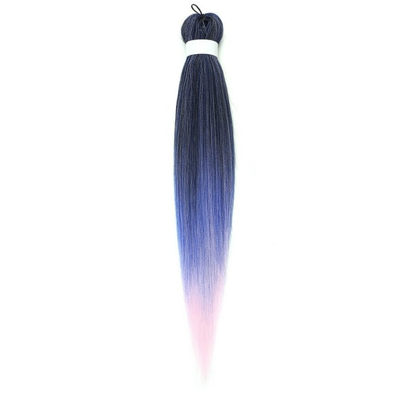 Rainbow-Color Pre Stretched Braiding Hair Extensions 26" Long Synthetic Braiding Hair Extensions for Braids, Lightweight Braiding Hair for DIY Box Braids and Passion Twists