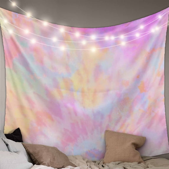 Rainbow Color Tapestry for Bedroom Wall Hanging Tapestry, Fantasy Colorful Ombre Swirl Ceiling Backdrop Tapestries Poster Blanket Wall Decor for Teens Room Living Room Dorm 55" x 73"