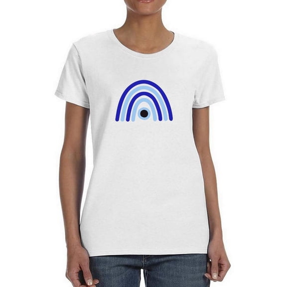Rainbow Colored Blue Shaped T-Shirt Women -Image by Shutterstock, Female Small