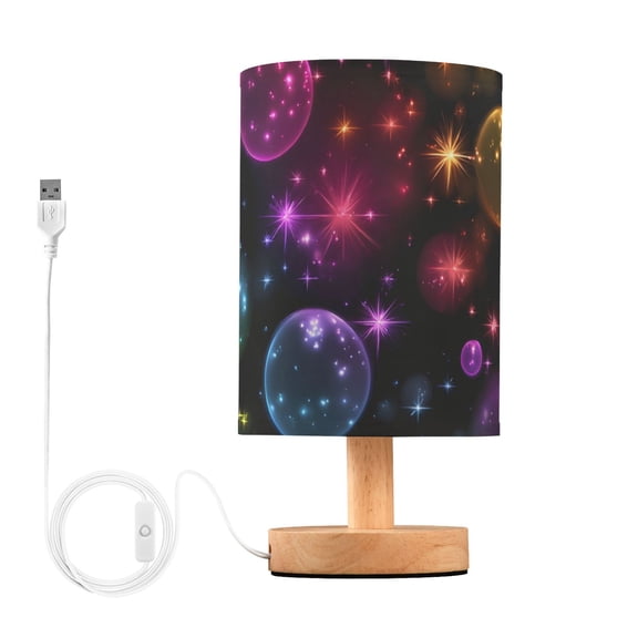 Rainbow Colored Bubbles Table Lamp with USB Port LED Warm Light Lamp Night Light Home Decor